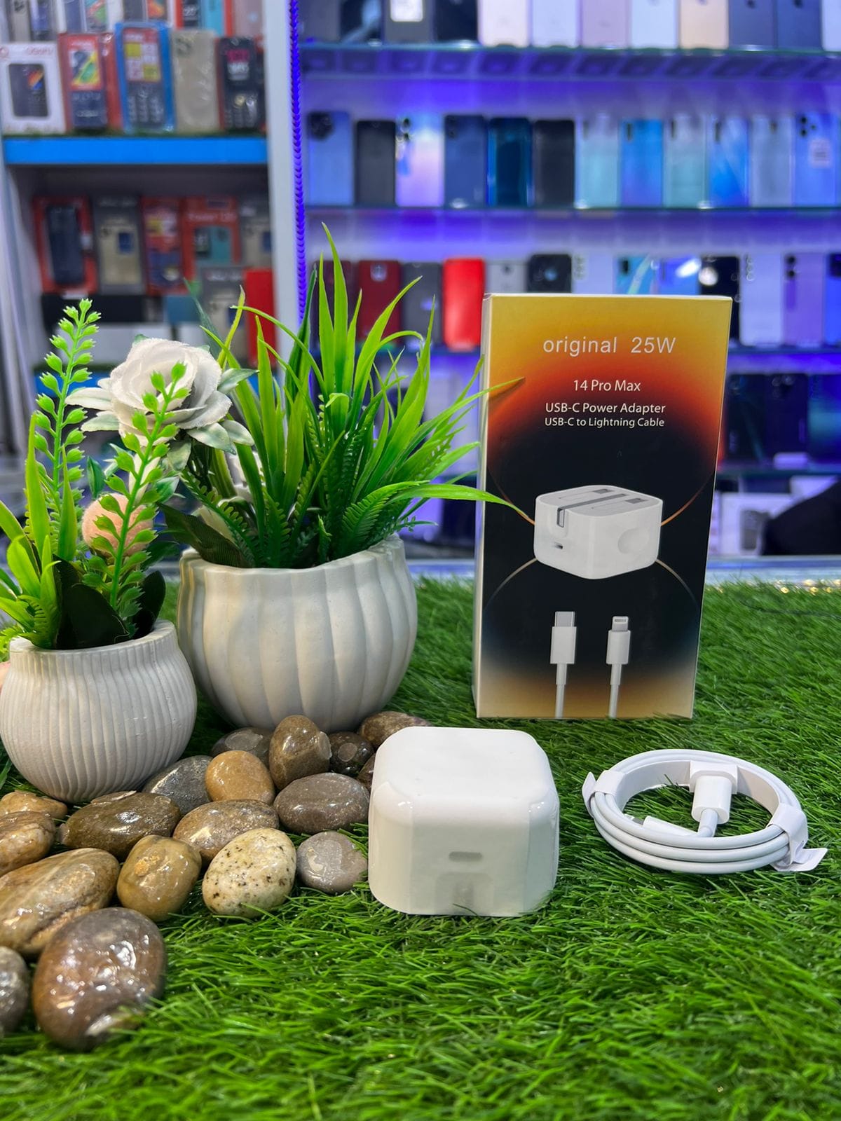 Original 25W USB-C Power Adapter with USB-C to Lightning Cable