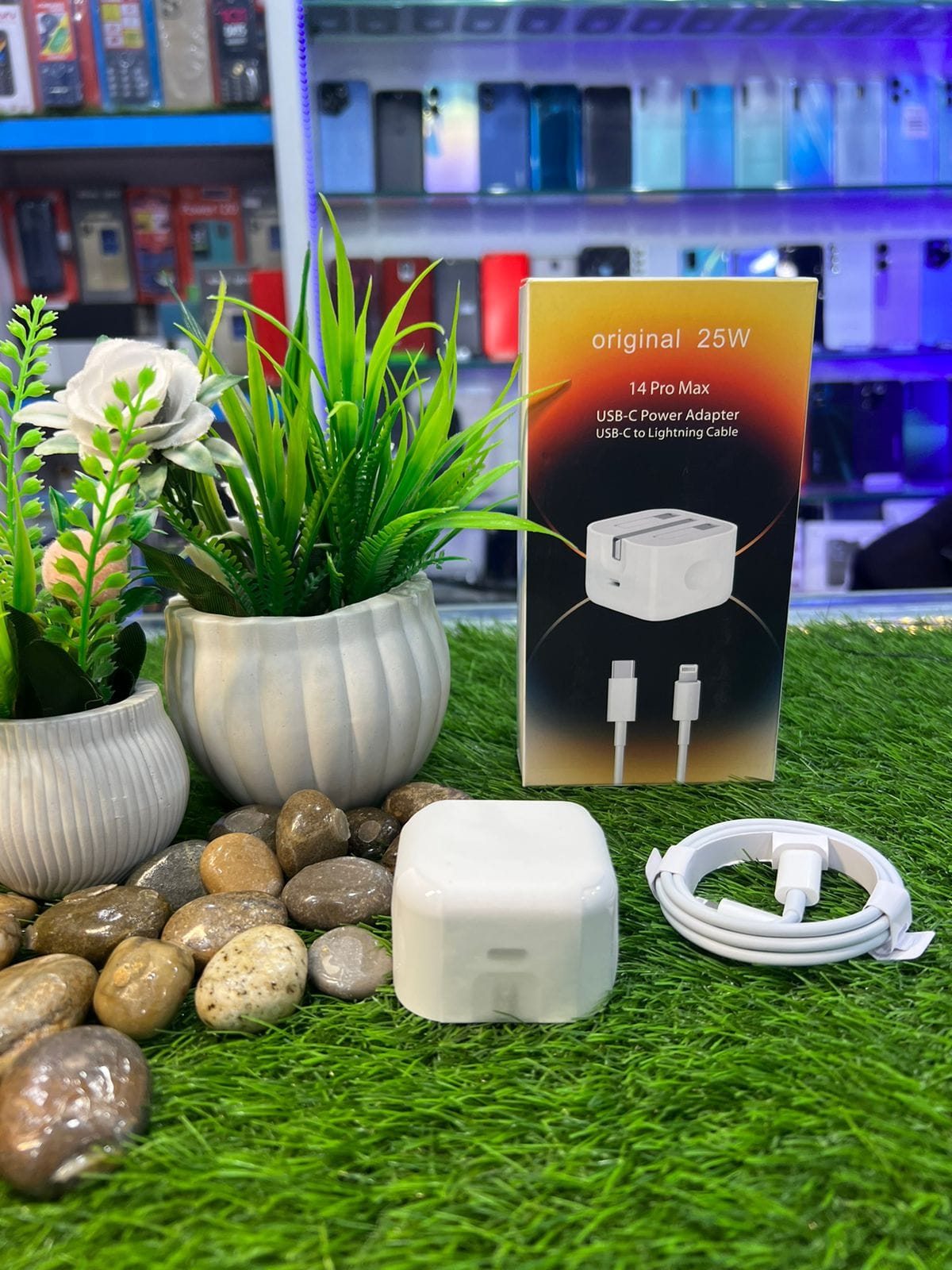Original 25W USB-C Power Adapter with USB-C to Lightning Cable