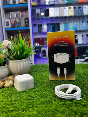 Original 25W USB-C Power Adapter with USB-C to Lightning Cable