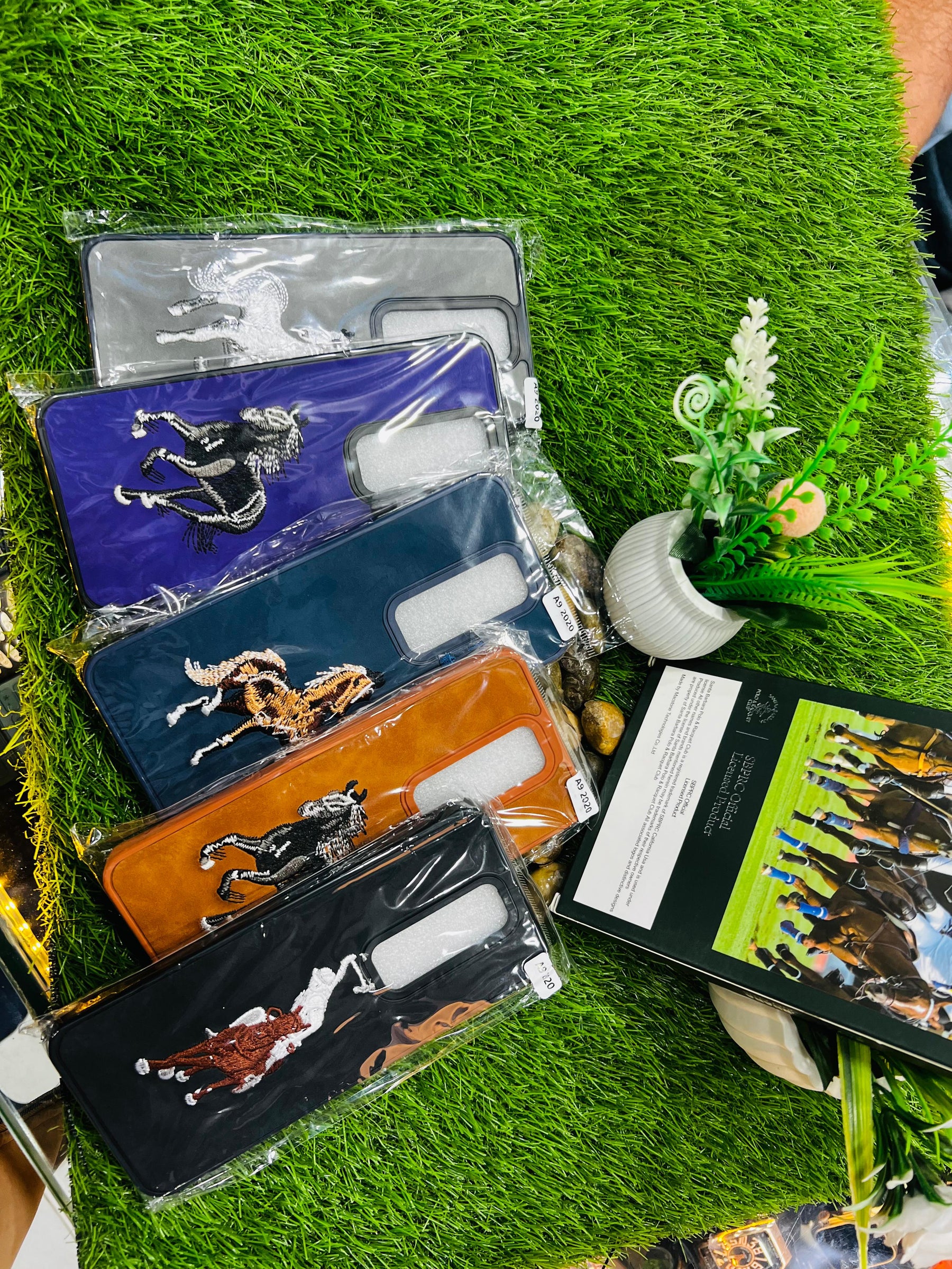 Santa Barbara Polo Embroidered Leather Case ( FOR ANDROID)