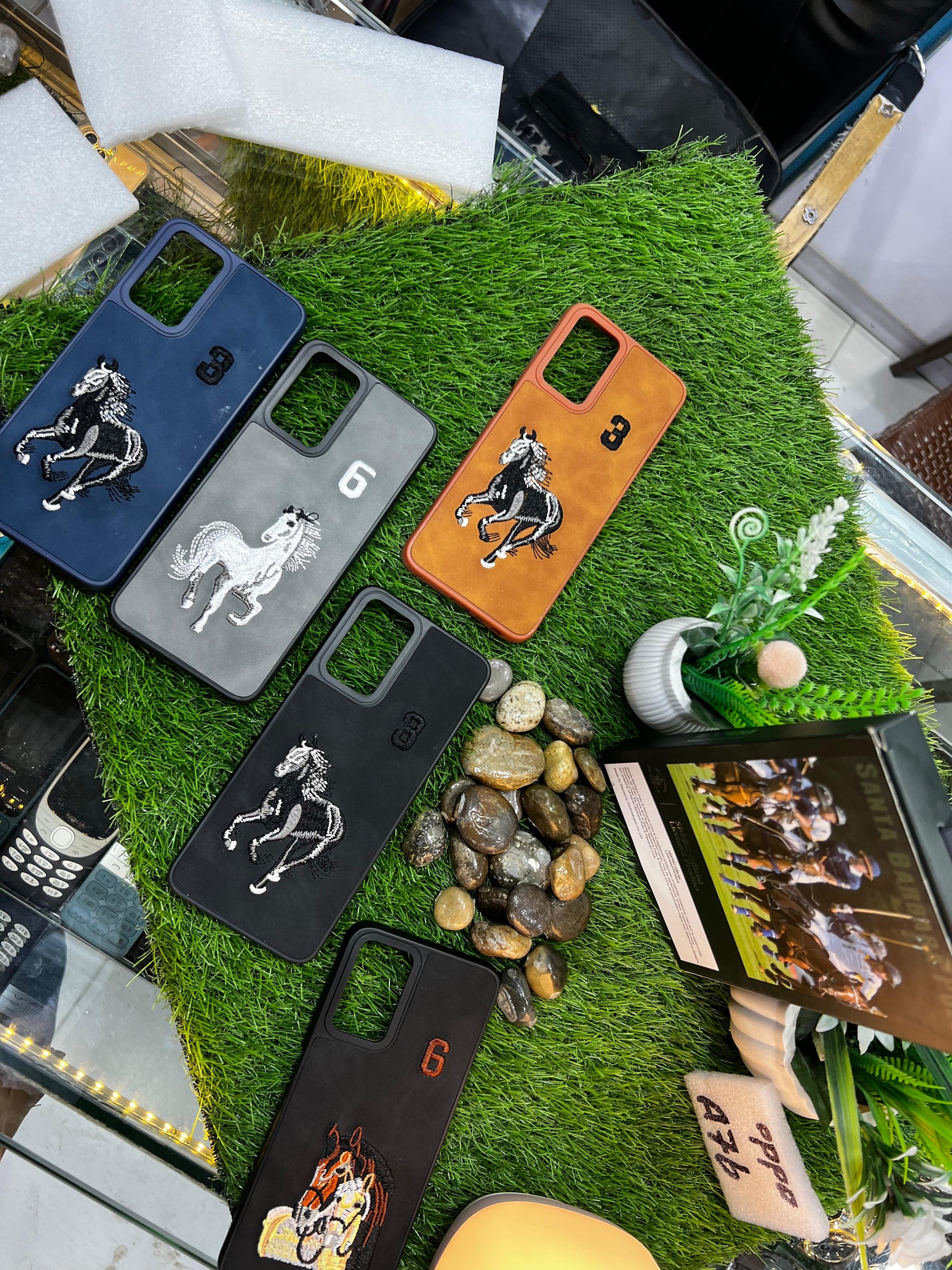 Santa Barbara Polo Embroidered Leather Case ( FOR ANDROID)