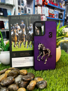 Santa Barbara Polo Embroidered Leather Case ( FOR ANDROID)