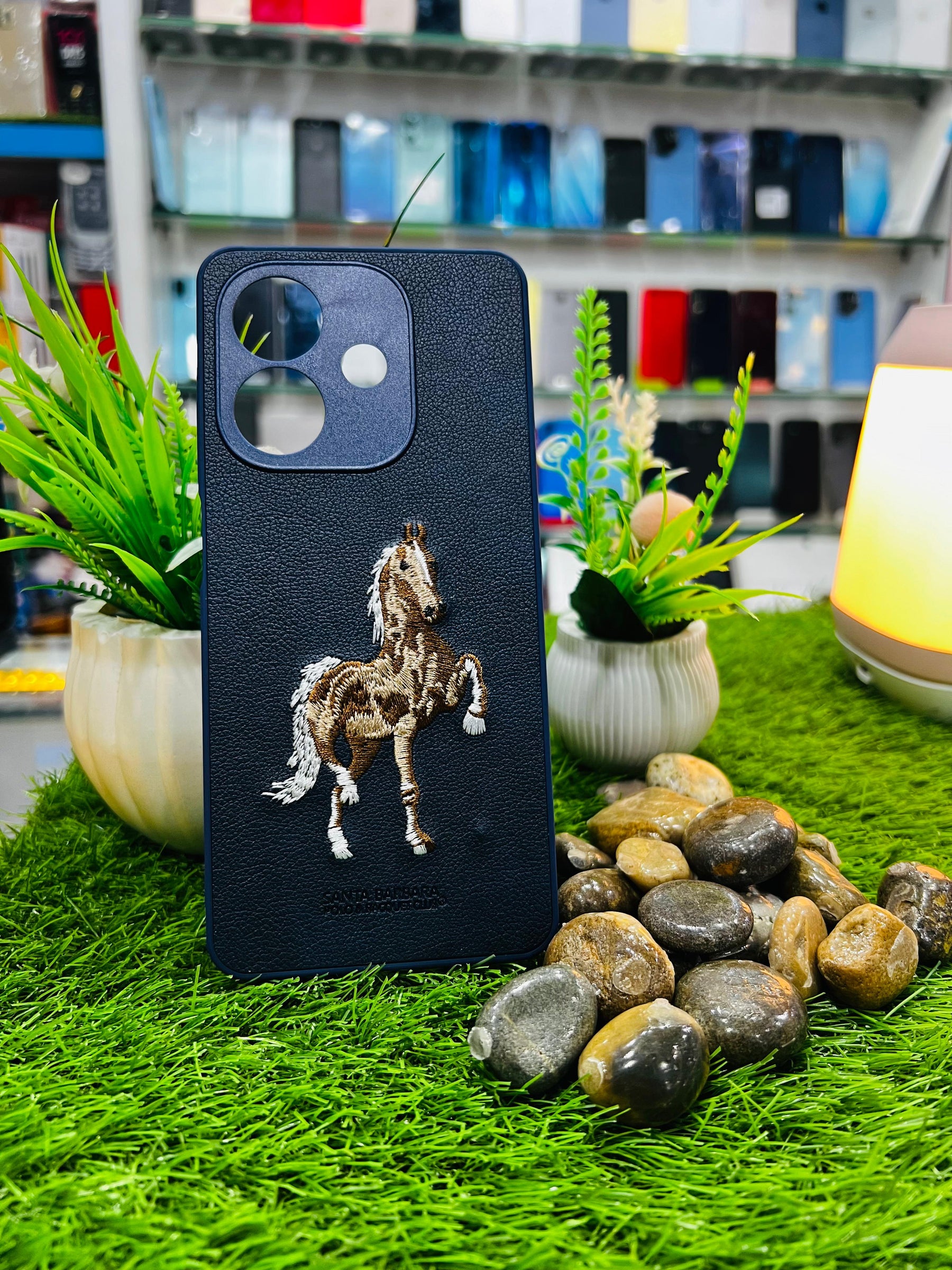 Santa Barbara Polo Embroidered Leather Case ( FOR ANDROID)