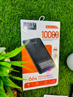 Jell J-116 10000mAh Power Bank with Digital Display &amp; Super Fast Charging